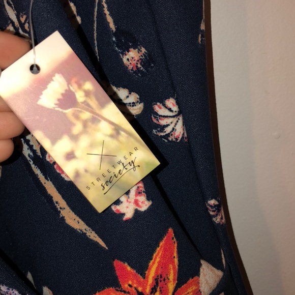 Floral Blue Bodycon Dress - Picture 6 of 6